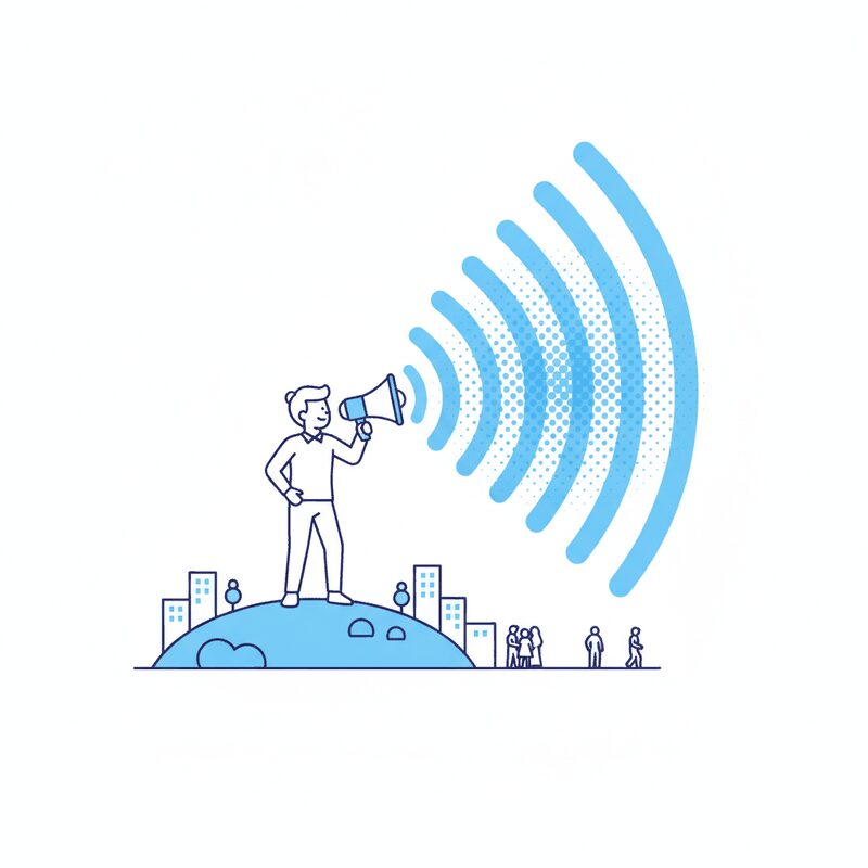 発信の自走化支援のイラスト
