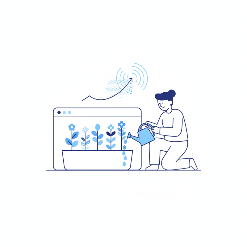 オウンドメディア構築・SEOのイラスト